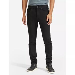 EVERLANE Uniform The Performance Skinny Jean 35X30 Organic Cotton Black NWT A3